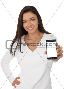 Girl Holding Smart Phone