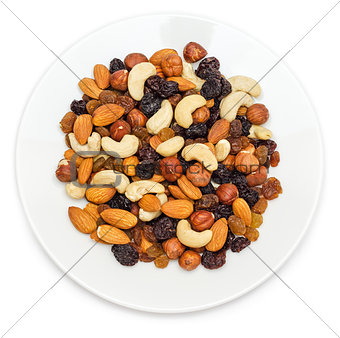 Nuts in plate