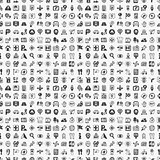 seamless doodle map GPS Location icons pattern