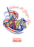 St. George Day Celebration Proud to Be English Retro Poster