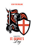 A Day for England Happy St George Greeting Card