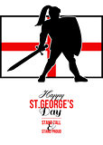 Happy St George Day Stand Tall and Proud Greeting Card