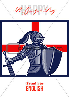 Proud to Be English Happy St George Day Card