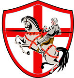 English Knight Rider Horse England Flag Retro