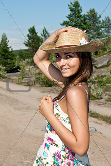 girl in a straw hat
