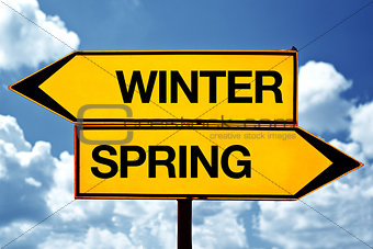 Winter or spring opposite signs