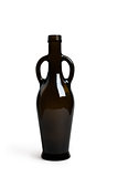 amphora bottle of dark glass isolated on white background