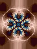 Decorative fractal ornament in brown colors