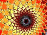 Yellow fractal spiral