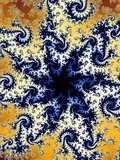 Patterned fractal star with spirals