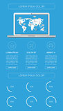 Ui, infographics and web elements including flat design. Vector illustration.