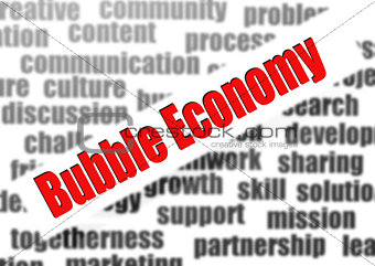 Bubble economy word cloud