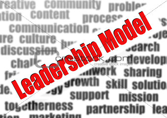 Leadership model word cloud