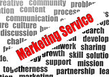 Marketing service word cloud