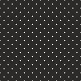 Seamless vector pattern with white polka dots on black background