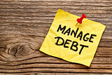 manage debt reminder note