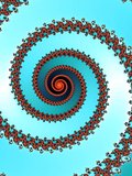 Colored fractal spiral