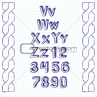 Vector Sketch Book Letters
