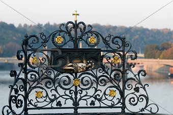 art details of Charles Bridge -  Prague