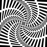 Design heart twirl movement illusion background. Abstract stripe