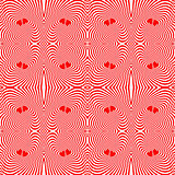 Design seamless swirl movement strip pattern. Abstract red heart