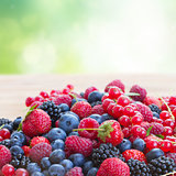 ripe  of  berries on table