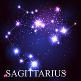 Sagittarius zodiac sign of the beautiful bright stars