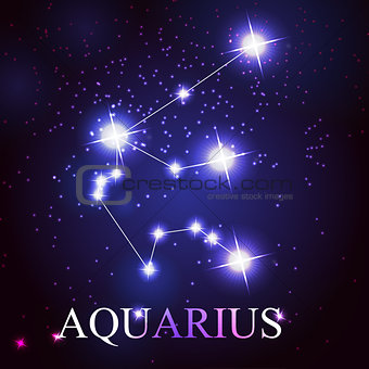 vector of the aquarius zodiac sign