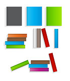 Books Flat Icons Set  Vector Illustration