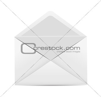 White Envelope Icon Vector Illustration
