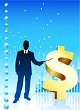 Businessman with Currency Symbol