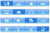 Blue Bar Technology Icons