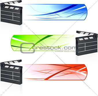 Film Clapper with Banners