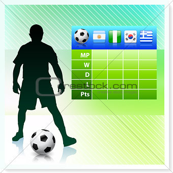 Soccer/Football Group B on Vector Background