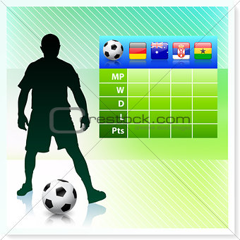 Soccer/Football Group D on Vector Background