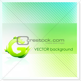 Nature Green "G" on Vector Background