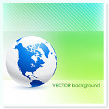Globe on Vector Background