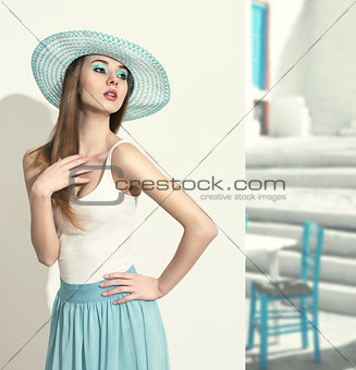 vogue lady with spring style 