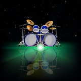 abstract music background with drum kit
