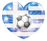 Greek soccer heart flag