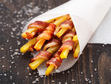 Bacon wrapped french fries