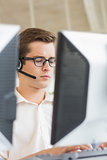 Customer service agent using computer