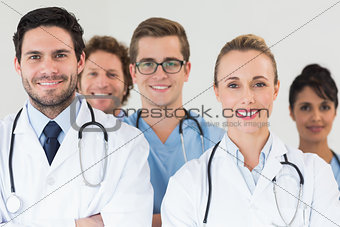 Medical team smiling together
