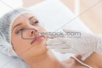 Woman recieving botox injection