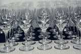 Many wine glasses
