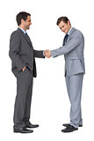 Happy business team shaking hands