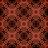 Vector Seamless  Red Floral  Pattern