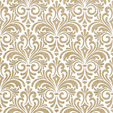 Vector seamless floral paper cut pattern