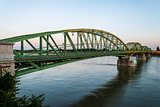 Bridge connecting two countries, Slovakia and Hungaria before su