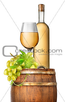 Green grape and wine
